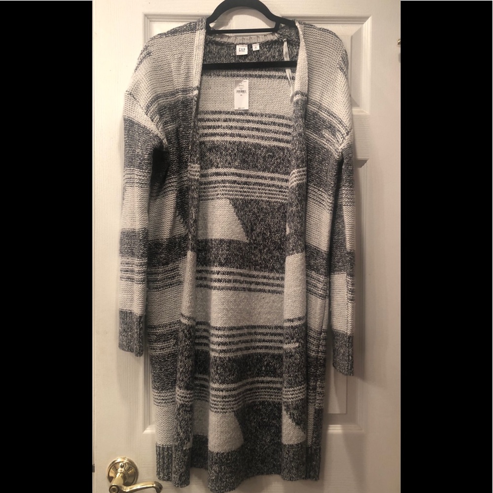 GAP open front textured cardigan